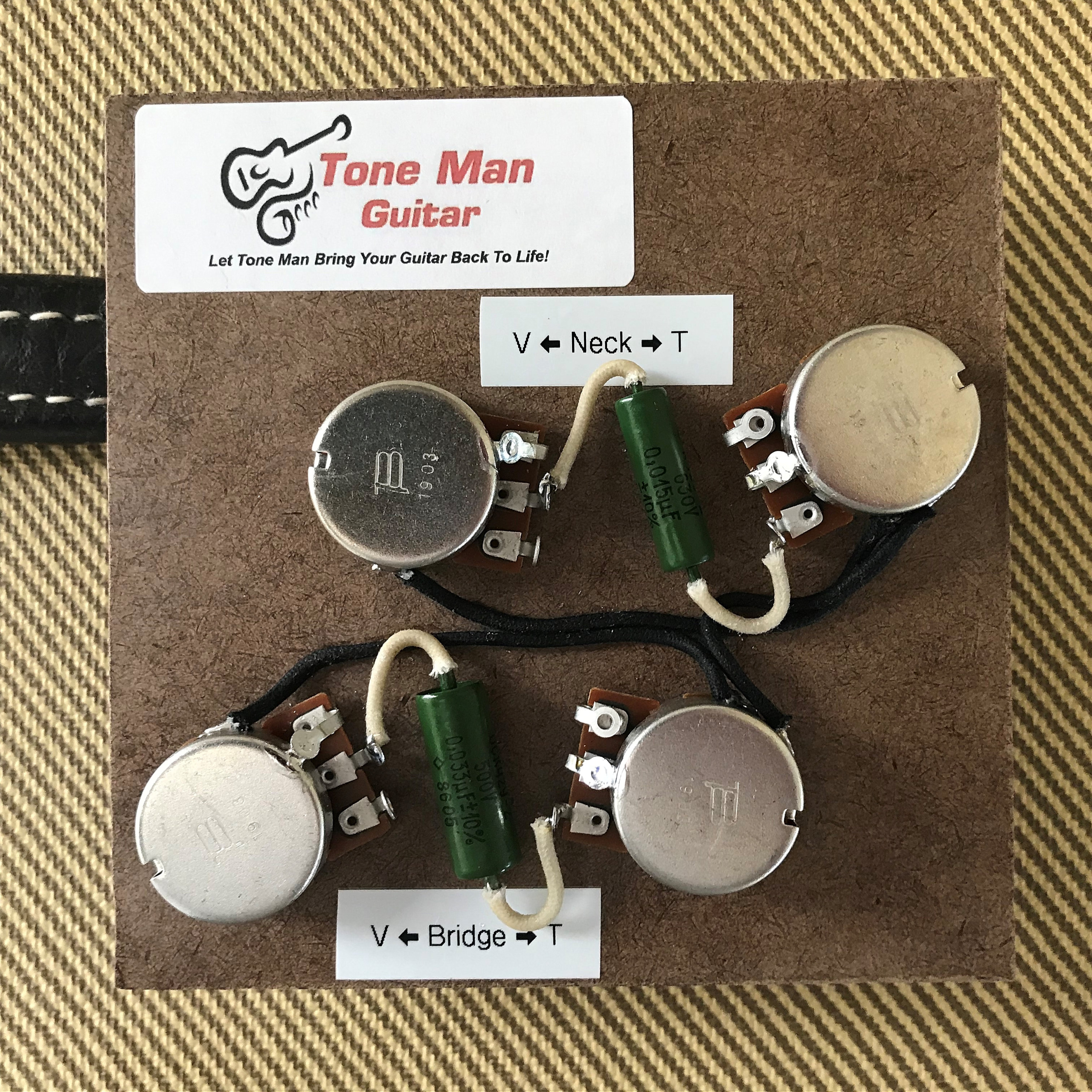 The Blues Prewired Guitar Wiring Upgrade KIt PIO Caps Fits Gibson Epiphone ES175 