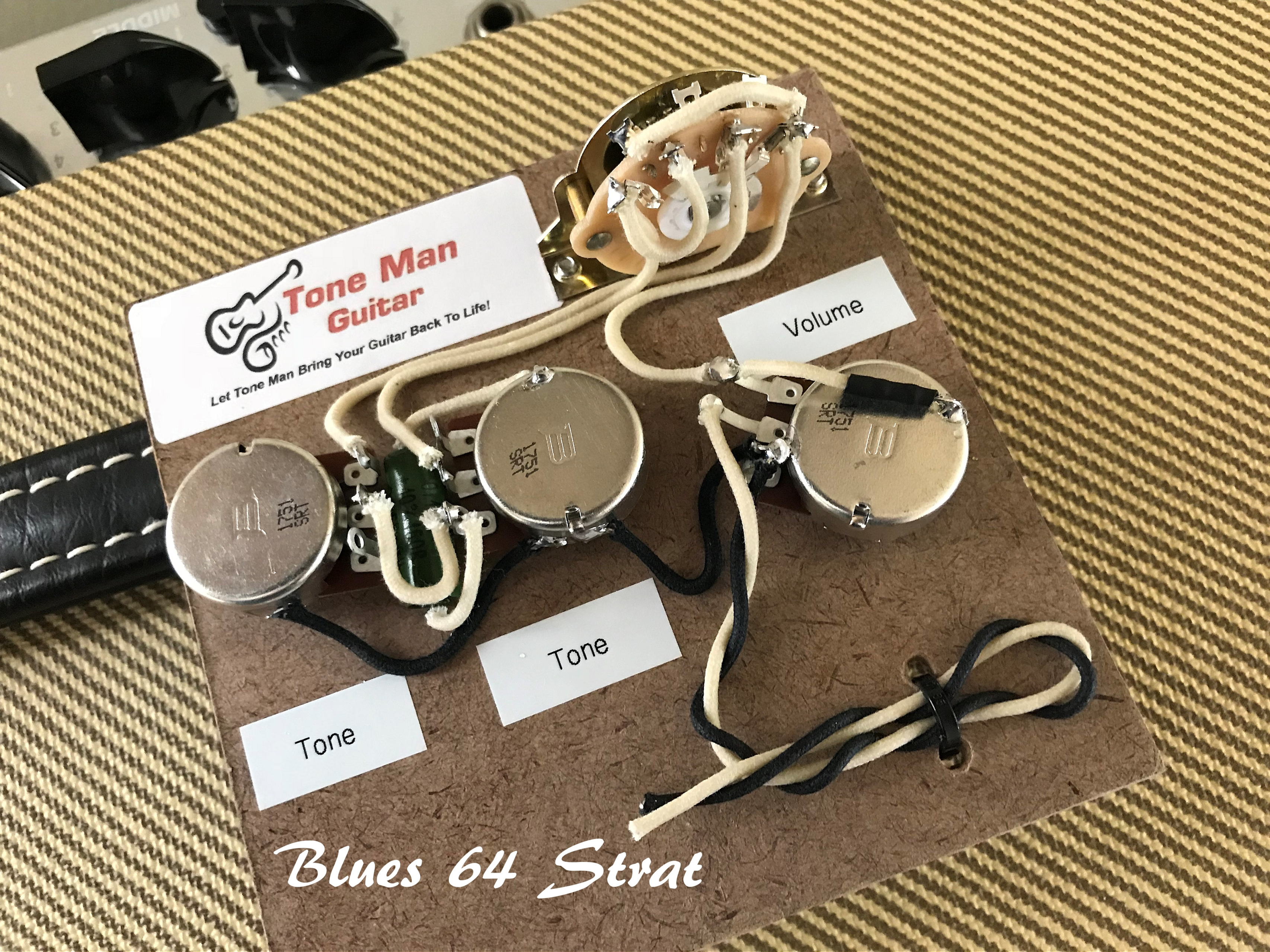 The Blues 64 Stratocaster prebuilt wiring harness kit by ...