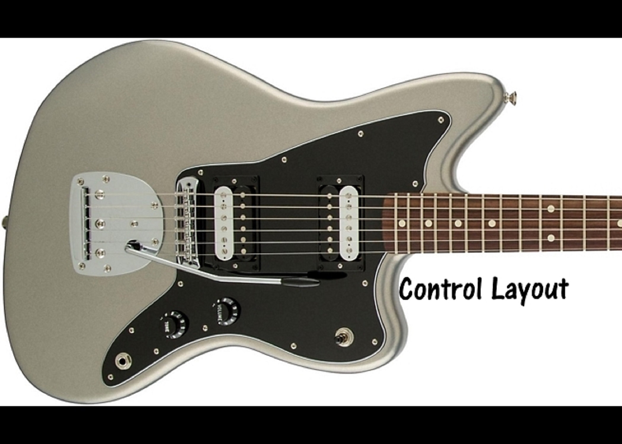 3 Ply Nero Battipenna per chitarra personalizzata per Fender Japan Jazzmaster PAF No Rthm Control Style